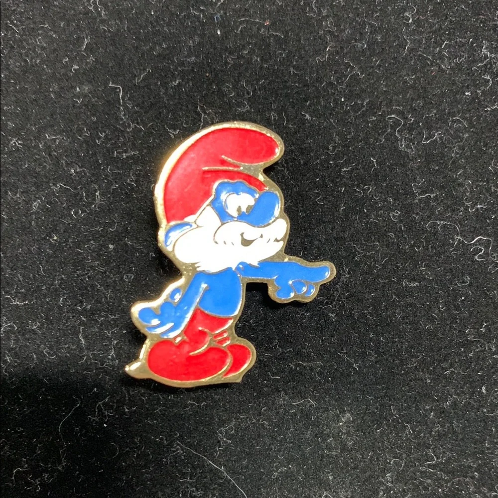 Vintage 1980’s Smurf Enamel Pin Brooch - 8091‎